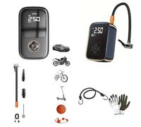 COMPRESSORE D'ARIA PORTATILE PER AUTO MOTO SCOOTER BICI PALLONE GONFIABILI COMPATIBILE CON APRILIA EUROPA 125 a.e. GONFIATORE AUTOMATICO 60W DI POTENZA 2000 Mah 8x14x4,5cm