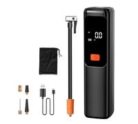 Compressore d'aria portatile, piccola pompa per pneumatici con manometro, per veicoli elettrici per pickup, berline, moto, camion, scooter, moto, gonfiabili, viaggi su strada