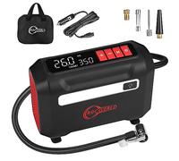 Compressore d'aria portatile R8, DC 12 V, compressore d'aria portatile con grande doppio schermo digitale, pompa d'aria di gonfiaggio 3 volte più veloce per auto, moto, palloni, motori