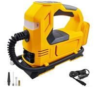 Compressore d'aria senza fili con manometro digitale, pressione massima 160 psi, portata 60 l/min, compatibile con 20 V max (B)