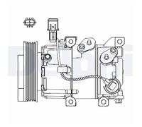 Compressore Dell'Aria Delphi Per Hyundai Elantra I30 Kia Ceed Cerato Pro Soul