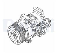 Compressore Dell'Aria Delphi Per Toyota Corolla Verso 2,0 D-4D