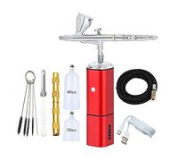 Compressore for aerografo mini integrato sostituibile a batteria con pistola a doppia azione wireless Precisione Senza Sforzo Spruzzo Uniforme(C-02)