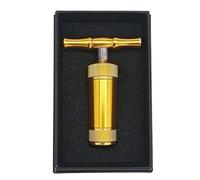 Compressore manuale per polveri in lega di alluminio con manico a T, strumento portatile per polvere di erbe cinesi, polvere per aromaterapia, tè in polvere e artigianato fatto a mano (1, dorato)