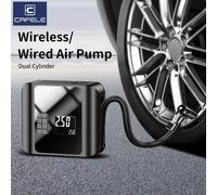 Compressore per auto wireless Gonfiatore per pneumatici portatile Pompa ad aria elettrica 150PSI con manometro digitale Illuminazione di emergenza 6000mAh