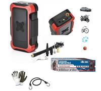 Compressore portatile ad aria 4800mAh per pneumatici auto moto bici palla ecc. COMPATIBILE CON BMW HP2 SPORT 1200 gonfiaggio e sgonfiaggio 4 in 1 Ricaricabile Wireless TORCIA-POWER BANK