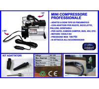 Compressore Portatile Professionale Auto Moto Bici Canotti Palloni 12 volt