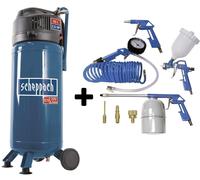 Compressore Scheppach hc51v aria verticale 50 lt litri + kit accessori 8 pz