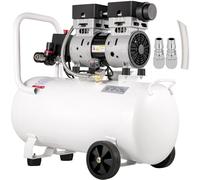 Compressore Silenzioso 750W 50L Compressore d'Aria Senza Olio 220V 50Hz