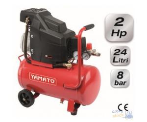 Compressore Yamato C2/24L-N Carrellato Lubrificato Lt 24 Hp 2 Lt 24 - Hp 2