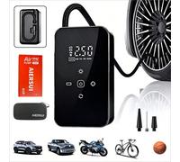 Compressori d'aria e gonfiatori, Pompa per pneumatici 140 PSI, Compressore d'aria per auto, Gonfiatore digitale per pneumatici, Pompa d'aria portatile per auto e moto, Pompa per pneumatici con luce LE