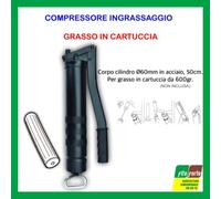 COMPRESSORI INGRASSAGGIO CORPO ACCIAIO PER GRASSO SFUSO 500GR O CARTUCCIA 600GR