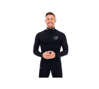 Abbigliamento compressivo Compressport 3D Thermo HZ Long Sleeve Top - Nero XL//XXL