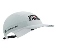 Compressport 5 panel light ironman 2025 cap tutto e possibile bianco nero rosso