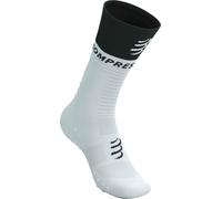 Compressport - Calzini da corsa a compressione - Mid Compression Socks V2.0 Black - Taglia 42-44 - Bianco