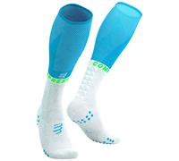 Compressport - Calzini leggeri - Full Socks Oxygen Norse Blue/Neon Green - Taglia 42-44