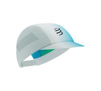 Compressport - Cappello con visiera articolata - Pro Racing Cap Star White/Blue-Green - Bianco