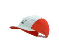 Compressport - Cappello leggero e traspirante - 5 Panel Cap Star White/Tigerlily - rosso