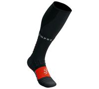 COMPRESSPORT Full Socks Winter Run - Uomo - Nero / Rosso - Taglia 45/48- modello 2025