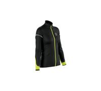 Compressport hurricane windproof jacket women black fluo