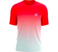 Compressport - Maglietta da trail/corsa per uomo - Performance Ss Tshirt M Fluo Red/White per Uomo - Taglia M - rosso rosso M