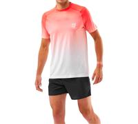 Compressport - Maglietta da trail/corsa per uomo - Performance Ss Tshirt M Fluo Red/White per Uomo - Taglia L - rosso