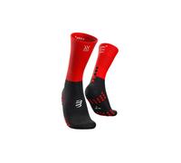 COMPRESSPORT Mid Compression Socks - Uomo - Nero / Rosso - Taglia 35/38- modello 2023
