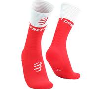 COMPRESSPORT Mid Compression Socks V2.0 - Unisex - Rosso / Bianco - Taglia 39/41- modello 2025