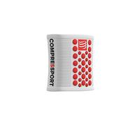 Compressport - Polsino multisport - Sweatbands 3D.Dots - Bracciale antisudore - Proprietà ultra-assorbenti - Fibre a secco rapido, bianco/rosso