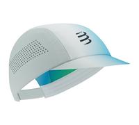 Compressport - Cappello con visiera articolata - Pro Racing Cap Star White/Blue-Green - Bianco