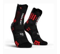 COMPRESSPORT PRO Racing Socks V3.0 Trail, Calzini da Gara Unisex-Adult, Nero/Rosso, 39-41