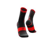Compressport PRO Racing Socks v3.0 Ultralight Run High, Calzini da Gara Unisex-Adult, Nero/Rosso, T3