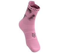 Compressport PRO RACING SOCKS V4.0 RUN HIGH - EAT MY DUST! Calze T4 Rosa