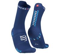 Compressport - Pro Racing Socks V4.0 Run High - Calze da running T4 - EU 45-48 blu