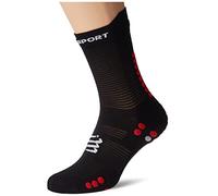 COMPRESSPORT Pro Racing Socks v4.0 Run High Calzini, Nero/Rosso, 35-38 Unisex-Adult