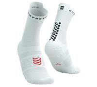 Compressport pro racing socks v4 0 run high white black red