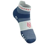 Compressport - Pro Racing Socks V4.0 Run Low - Calze da running T3 - EU: 42-44 grigio/blu