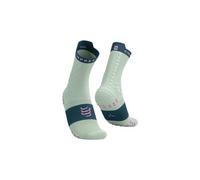 Calze Compressport Pro Racing v4.0 Trail verde chiaro blu scuro - T2