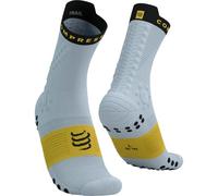 Compressport pro racing socks v4 0 trail grigio giallo