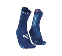 Coppia di calzini compressport pro racing v4 0 run high blue