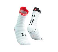 COMPRESSPORT Pro Racing Socks V4.0 Ultralight Run High - Unisex - Bianco / Rosso / Nero - Taglia 39/41- modello 2025