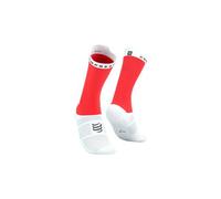 Calze Compressport Pro Racing v4.0 Bike rosso brillante bianco - T2
