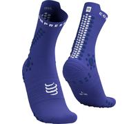 Calzini compressport pro racing socks v4 0 trail blu bianco