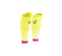 Compressport r2 oxygen compression sleeves yellow pink