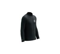 Compressport seamless zip sweatshirt hoodie black