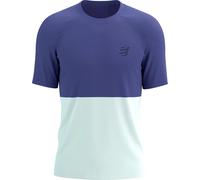 Compressport - T-shirt da trail running - Performance SS Tshirt M Orient Blue/Star White per Uomo - Taglia L