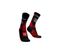 Compressport trekking socks black red white