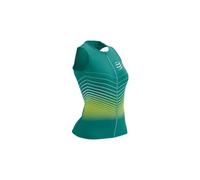 Compressport tri postural aero tank top w green columbia