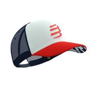 Compressport trucker cap bianco rosso