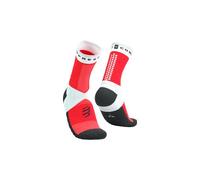 COMPRESSPORT Ultra Trail Socks V2.0 - Unisex - Bianco / Rosso / Nero - Taglia 3- modello 2025